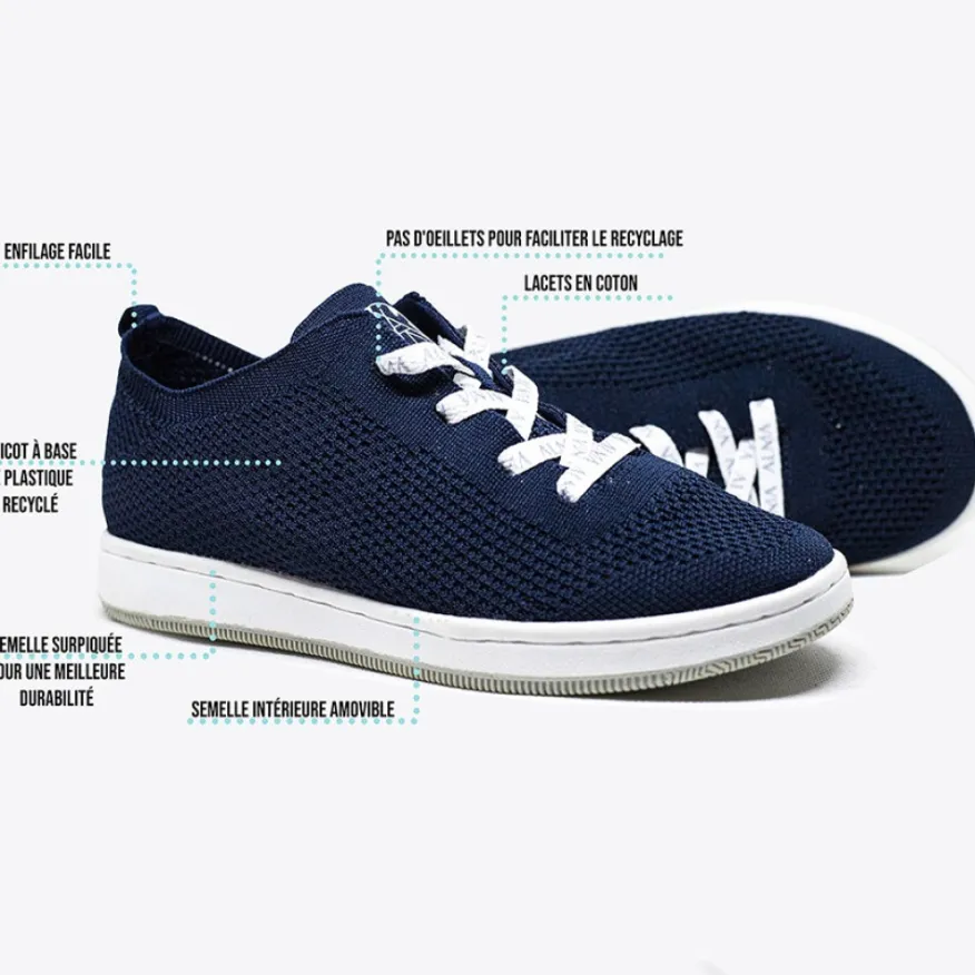 ALMA PLANETE Baskets Femme Eco-Responsables Bleu Marine|Femme Baskets, Sneakers