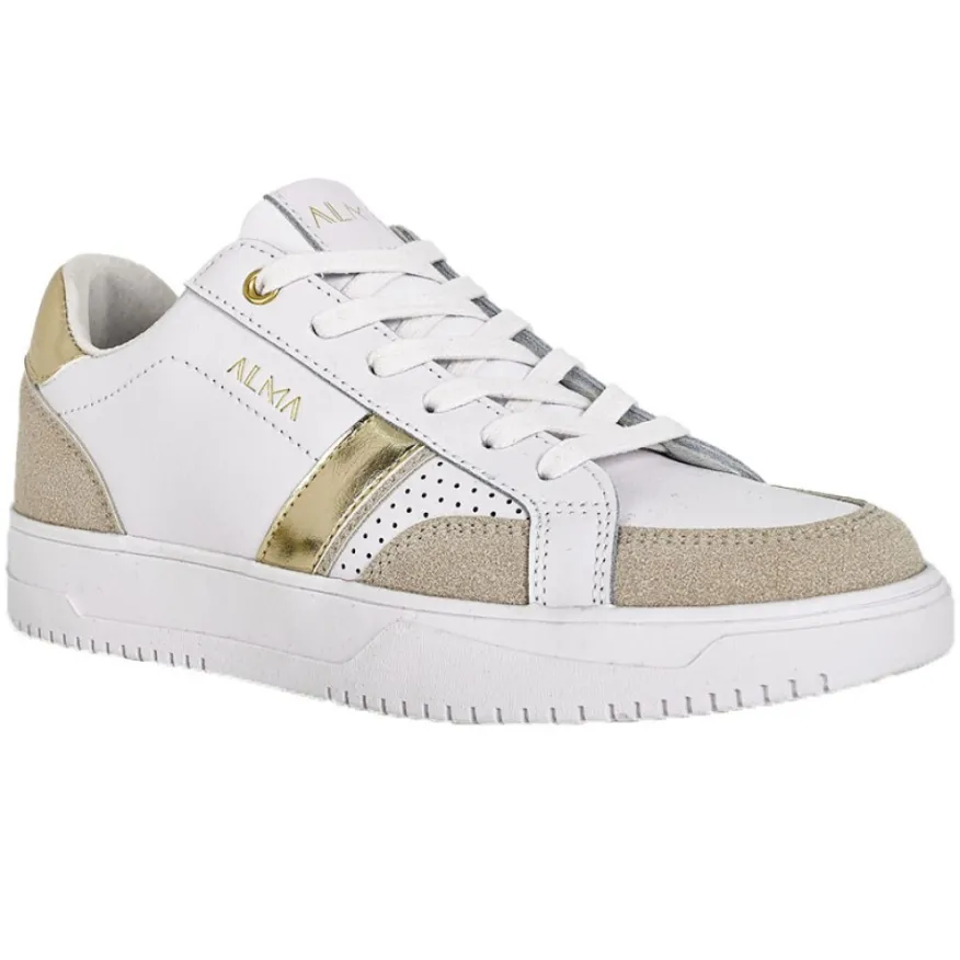 ALMA Baskets Femme En Cuir Blanc |Femme Baskets, Sneakers