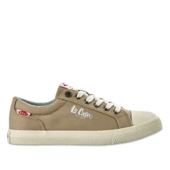 LEE COOPER Baskets Femme En Toile Beige |Femme Baskets, Sneakers