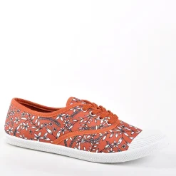 ADEIA Baskets Femme En Toile Camel A Fleurs |Femme Baskets, Sneakers