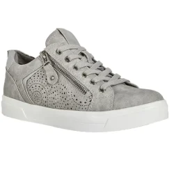 SCALINA Baskets Femme Gris A Fermeture Eclair |Femme Chaussures Confort
