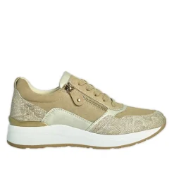 LADY CONFORT Baskets Femme Marron A Semelle Amovible |Femme Chaussures Confort