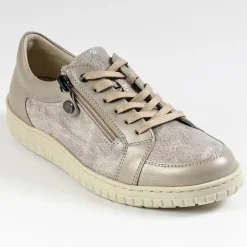 SCALINA Baskets Femme Beige|Femme Chaussures Confort