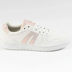 STREET LIFE Baskets Femme Blanc/Rose|Femme Baskets, Sneakers