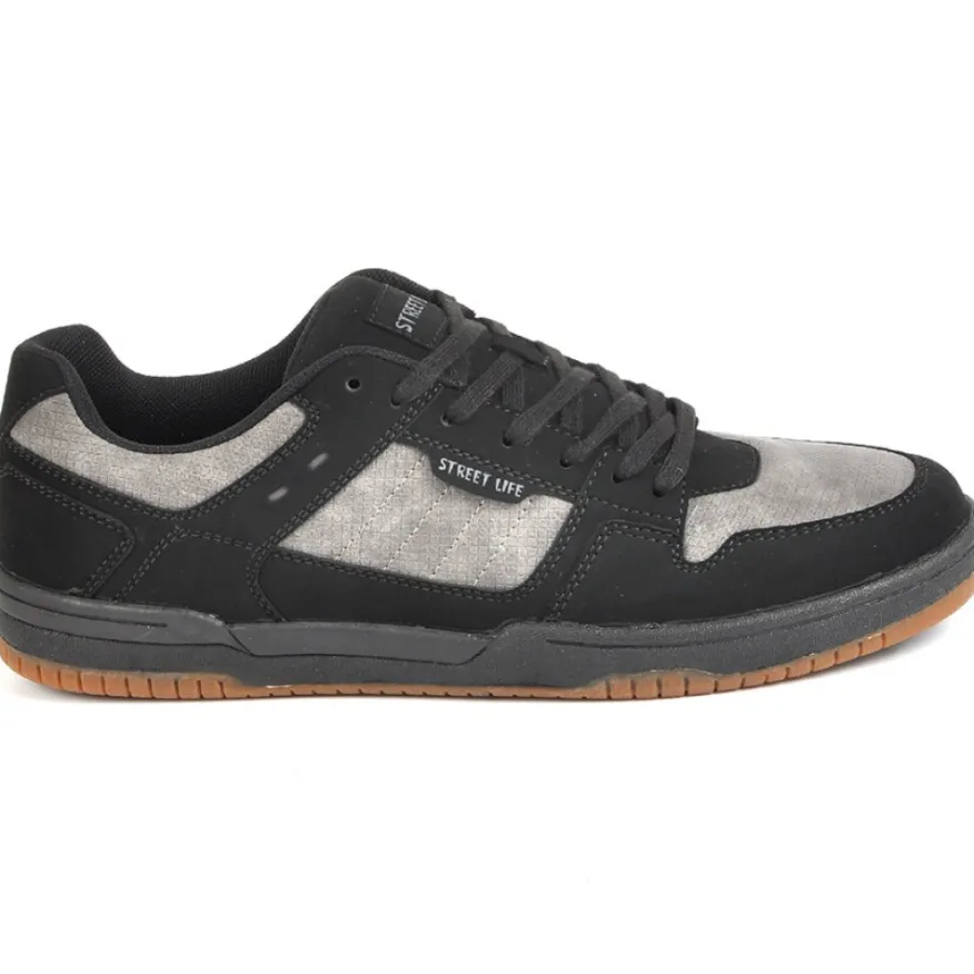 STREET LIFE Baskets Homme Aspect Velours Noir|Homme Baskets, Sneakers