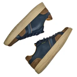ALMA Baskets Homme En Cuir Bleu Marine |Homme Baskets, Sneakers