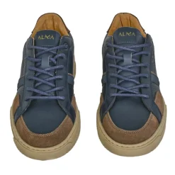 ALMA Baskets Homme En Cuir Bleu Marine |Homme Baskets, Sneakers