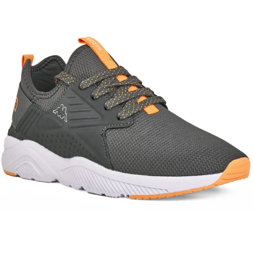 KAPPA Baskets Homme Gris Et Orange San Puerto|Homme Baskets, Sneakers
