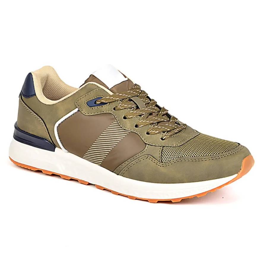 STREET LIFE Baskets Homme Kaki|Homme Baskets, Sneakers