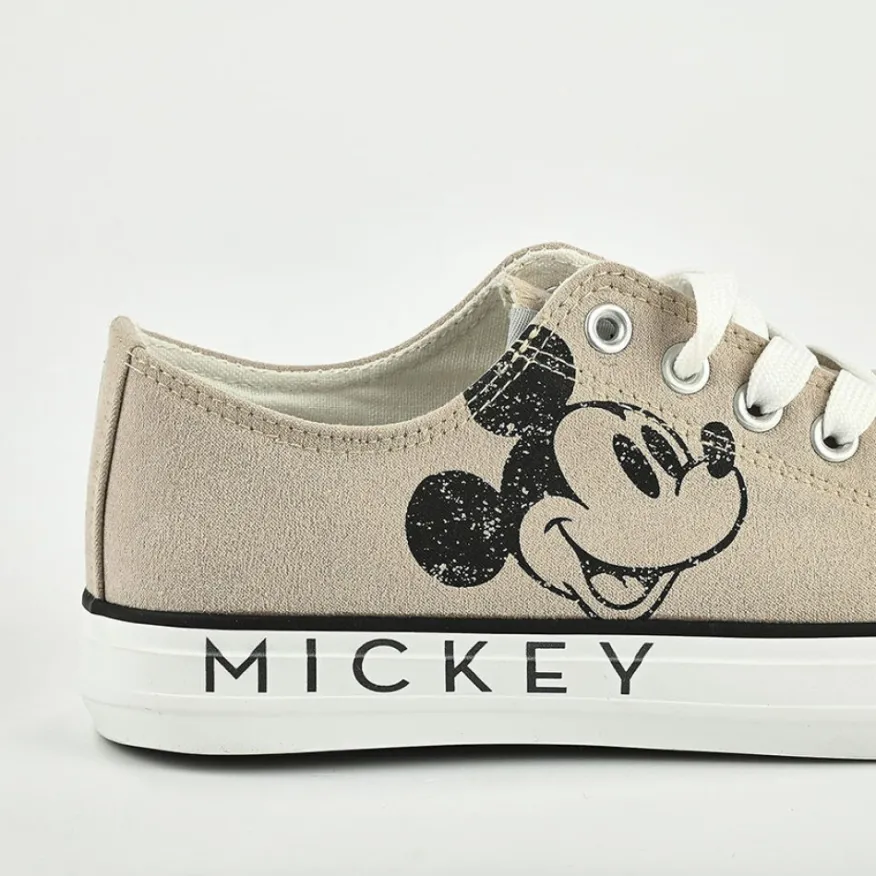 MICKEY Baskets Femme Beige|Femme Baskets, Sneakers