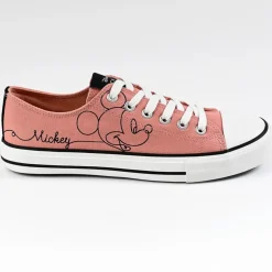 MICKEY Baskets Femme En Toile Rose|Femme Baskets, Sneakers