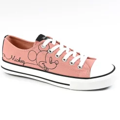 MICKEY Baskets Femme En Toile Rose|Femme Baskets, Sneakers