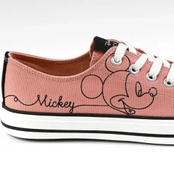 MICKEY Baskets Femme En Toile Rose|Femme Baskets, Sneakers