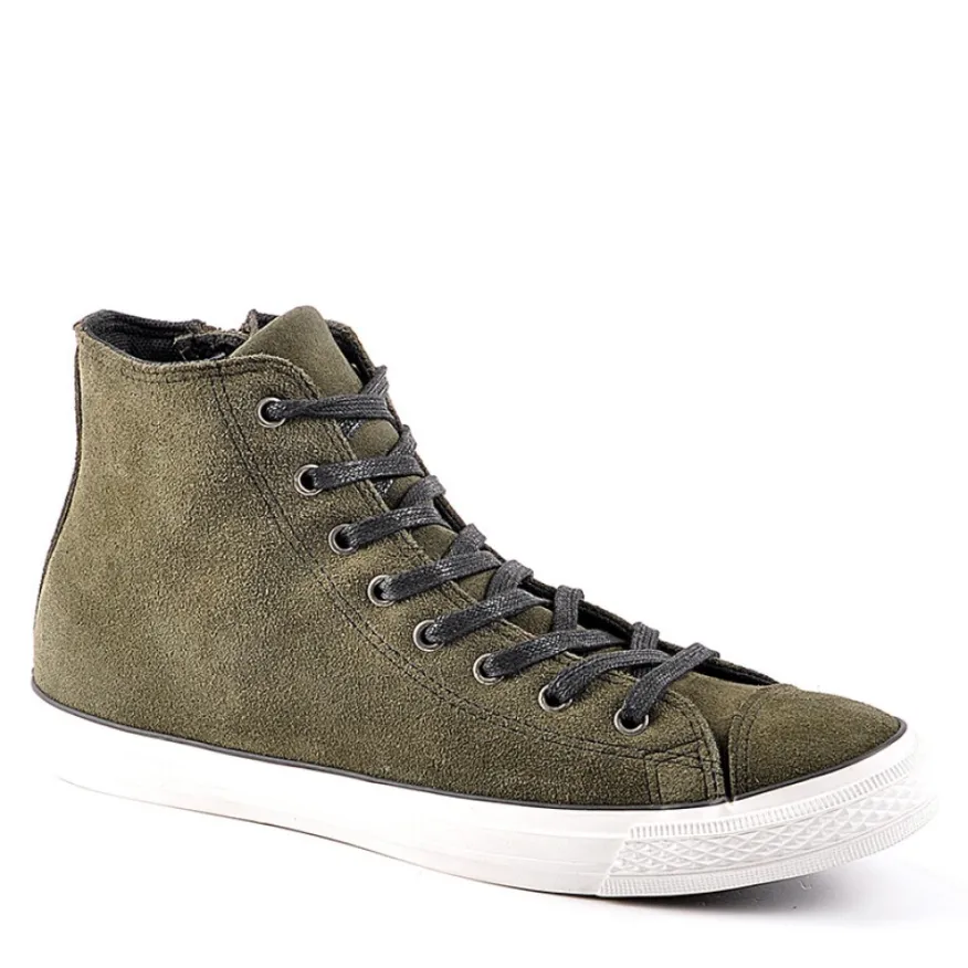 CARDIFF Baskets Montantes Aspect Velours Kaki|Homme Baskets, Sneakers