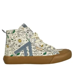 ALMA PLANETE Baskets Montantes Femme Beige A Motifs Alma|Femme Baskets, Sneakers