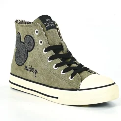 MICKEY Baskets Montantes Femme Kaki |Femme Baskets, Sneakers
