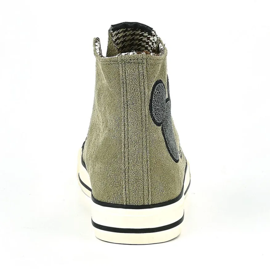 MICKEY Baskets Montantes Femme Kaki |Femme Baskets, Sneakers