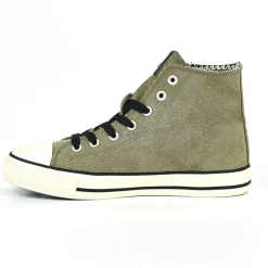 MICKEY Baskets Montantes Femme Kaki |Femme Baskets, Sneakers