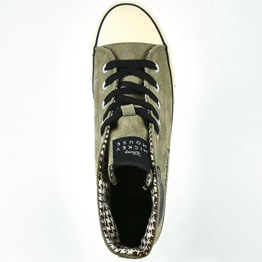 MICKEY Baskets Montantes Femme Kaki |Femme Baskets, Sneakers