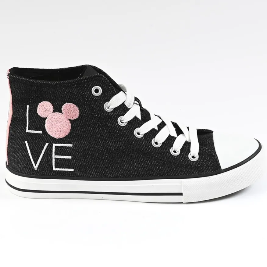 MICKEY Baskets Montantes Femme Noir|Femme Baskets, Sneakers