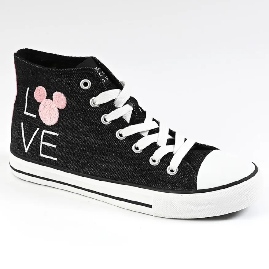 MICKEY Baskets Montantes Femme Noir|Femme Baskets, Sneakers