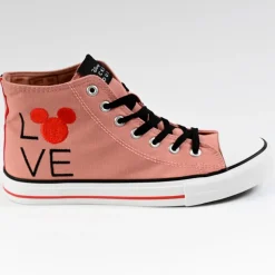 MICKEY Baskets Montantes Femme Rose|Femme Baskets, Sneakers