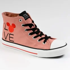 MICKEY Baskets Montantes Femme Rose|Femme Baskets, Sneakers