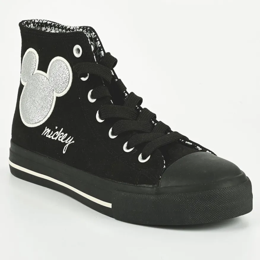 MICKEY Baskets Montantes Femme Noir|Femme Baskets, Sneakers