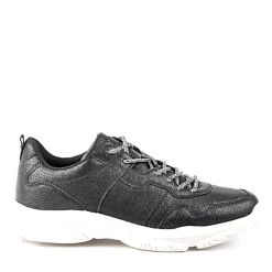 GIRL TIME Baskets Sneakers Bi-Matieres Noir|Femme Baskets, Sneakers