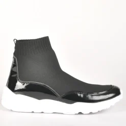GIRL TIME Baskets Sneakers Ultra-Leger Elastiques Noir|Femme Baskets, Sneakers