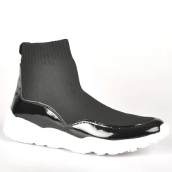 GIRL TIME Baskets Sneakers Ultra-Leger Elastiques Noir|Femme Baskets, Sneakers