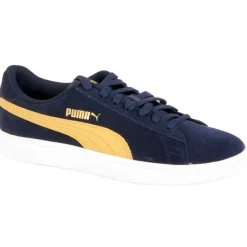 PUMA Baskets Tennis Basses Bleu Marine Smash V2|Homme Baskets, Sneakers