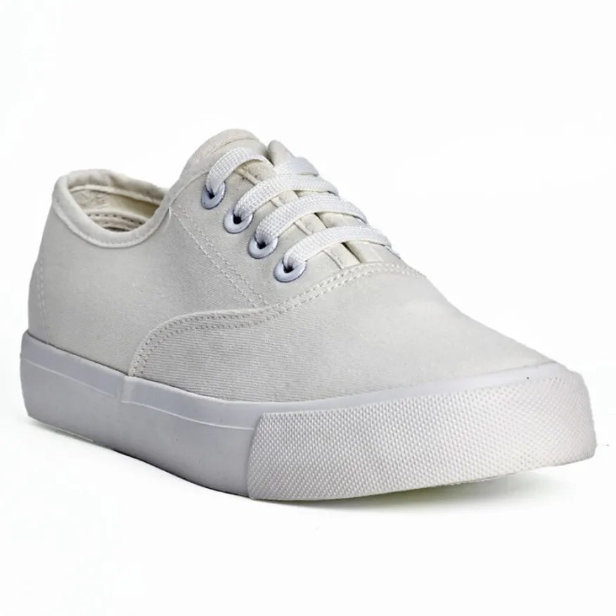 STREET LIFE Baskets / Tennis En Toile Blanc Lacets Elastiques |Femme Baskets, Sneakers