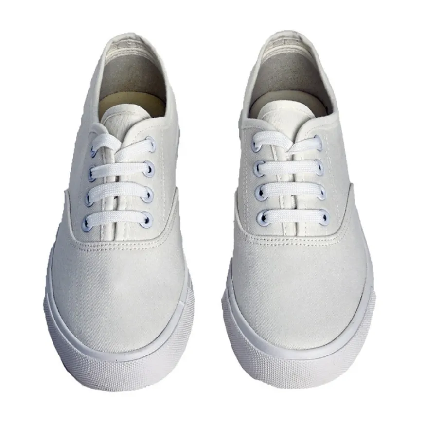 STREET LIFE Baskets / Tennis En Toile Blanc Lacets Elastiques |Femme Baskets, Sneakers