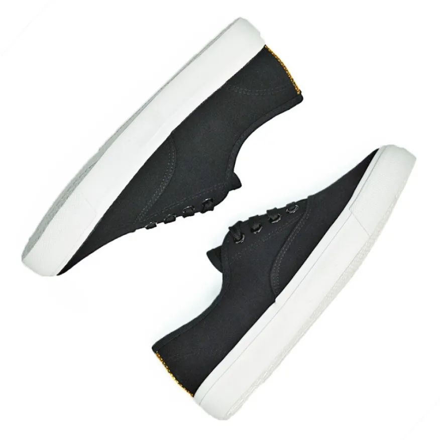 STREET LIFE Baskets / Tennis En Toile Noir Lacets Elastiques |Femme Baskets, Sneakers