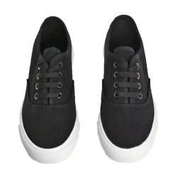 STREET LIFE Baskets / Tennis En Toile Noir Lacets Elastiques |Femme Baskets, Sneakers
