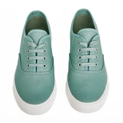 STREET LIFE Baskets / Tennis En Toile Vert Lacets Elastiques |Femme Baskets, Sneakers