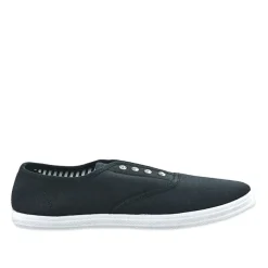 STREET LIFE Baskets Tennis Femme En Toile Noire Avec Strass |Femme Baskets, Sneakers