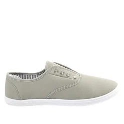 STREET LIFE Baskets Tennis Femme En Toile Grise Avec Strass |Femme Baskets, Sneakers
