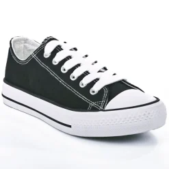 STREET LIFE Baskets Tennis Femme Noires Et Blanches |Femme Baskets, Sneakers