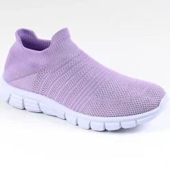 STREET LIFE Baskets Ultra Legeres Femme Violet Elastique |Femme Baskets, Sneakers