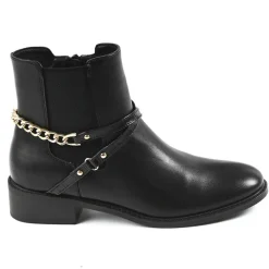 VICE VERSA Boots Avec Effet Croco Noir|Femme Boots, Bottines