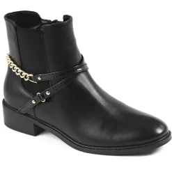VICE VERSA Boots Avec Effet Croco Noir|Femme Boots, Bottines