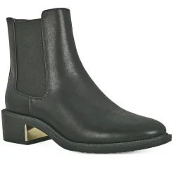 VICE VERSA Boots Chelsea Femme Noir Insert Dore |Femme Boots, Bottines