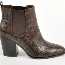 VICE VERSA Boots Femme Avec Effet Croco Marron|Femme Boots, Bottines