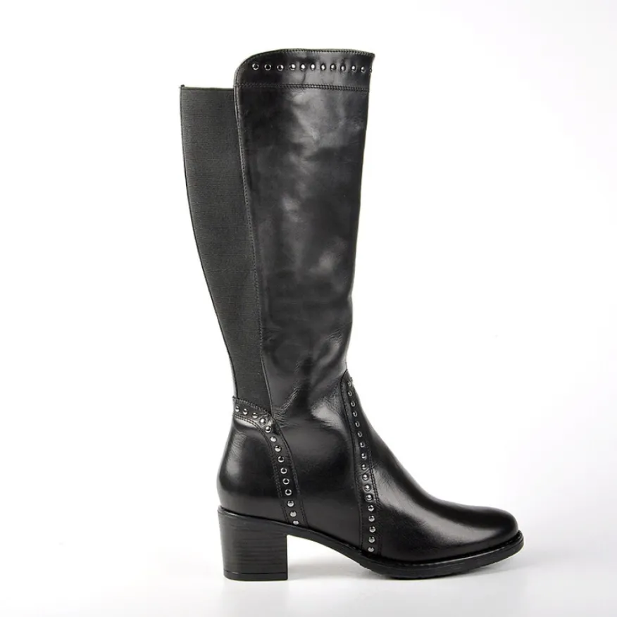 TIPO ALTO Bottes A Talons Avec Elastiques Noir|Femme Bottes, Cuissardes