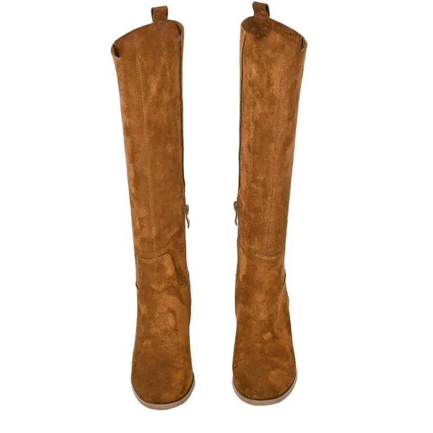 VICE VERSA Bottes A Talons Camel|Femme Bottes, Cuissardes