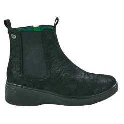 ECO BIO VEGAN Bottes Compensees Femme Noir|Femme Chaussures Confort
