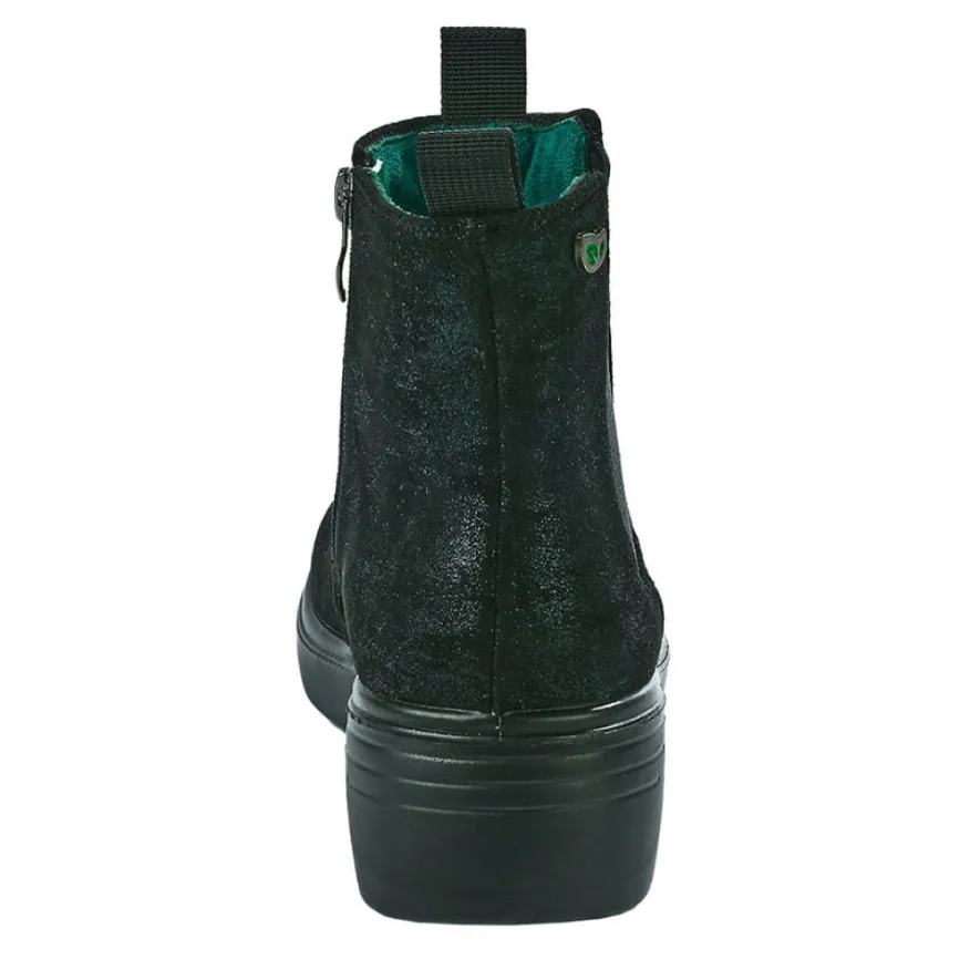 ECO BIO VEGAN Bottes Compensees Femme Noir|Femme Chaussures Confort
