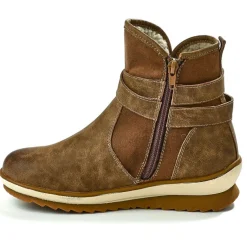 SCALINA Bottes Compensees Femme Beige|Femme Chaussures Confort
